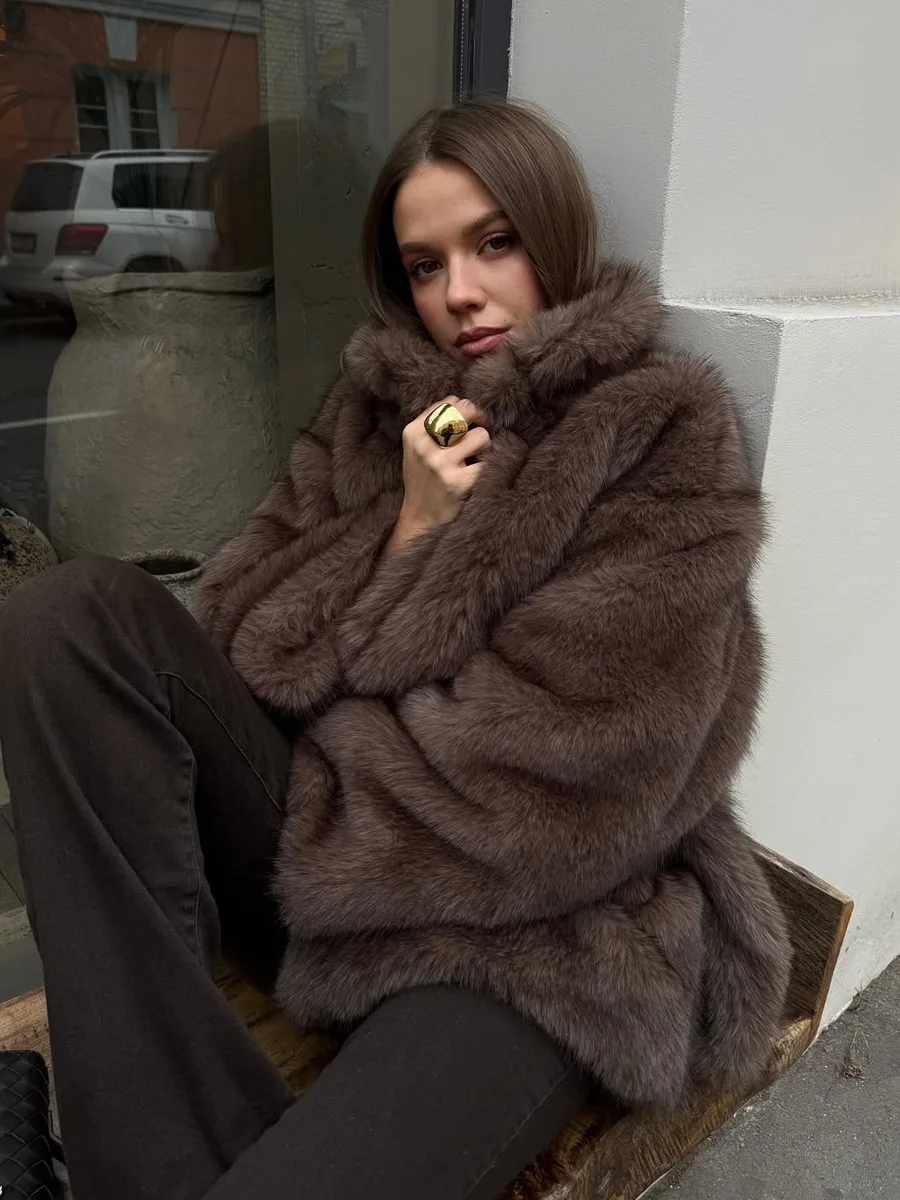 Fur Coat Warm High Quality Temperament Fashion Women Fur & Faux Fur Women 2026 Winter New Casual Long Sleeve Women Fur Coat H848