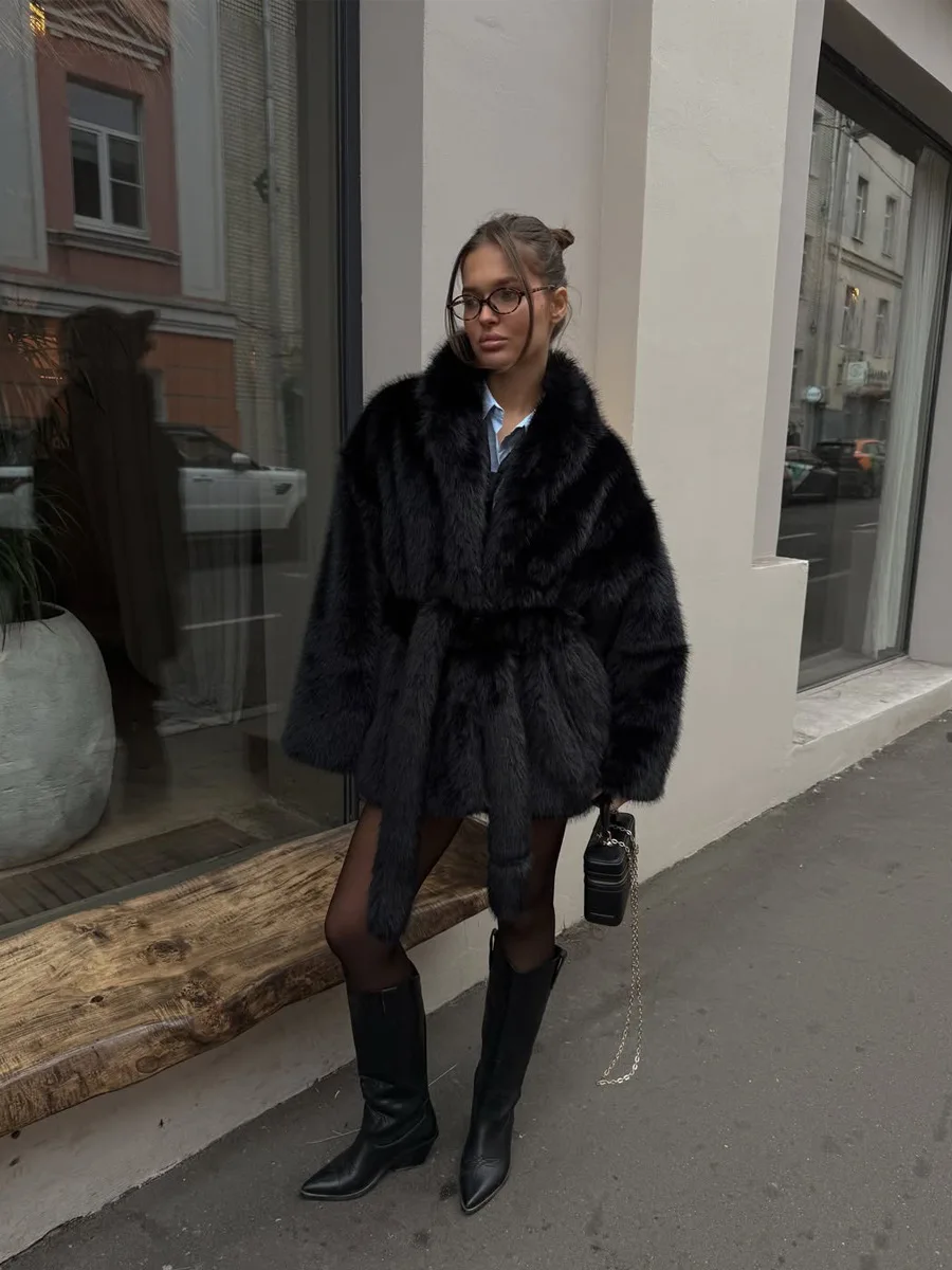 Fur Coat Warm High Quality Temperament Fashion Women Fur & Faux Fur Women 2026 Winter New Casual Long Sleeve Women Fur Coat H848