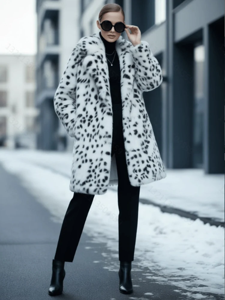 Women's faux fur coat, long and soft fur trim, suitable for autumn and winter, providing warmth and comfort for casual wear.