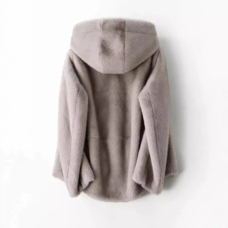 ZXRYXGS High Quality Faux Fur Coat Hoode Women's Jackets 2025 New Autumn and Winter Fashionable Jackets Women Coat Tide