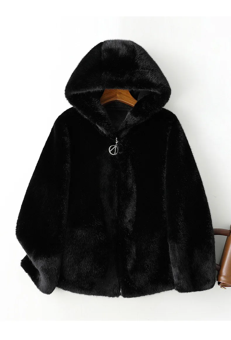 ZXRYXGS High Quality Faux Fur Coat Hoode Women's Jackets 2025 New Autumn and Winter Fashionable Jackets Women Coat Tide
