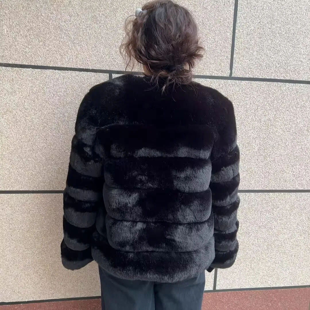 Women's Fluffy Faux Fur Coat Winter Hot Selling Fashionable Luxury Faux Fox Fur Coat Long Sleeve Ladies' Fake Fur Winter Clothin