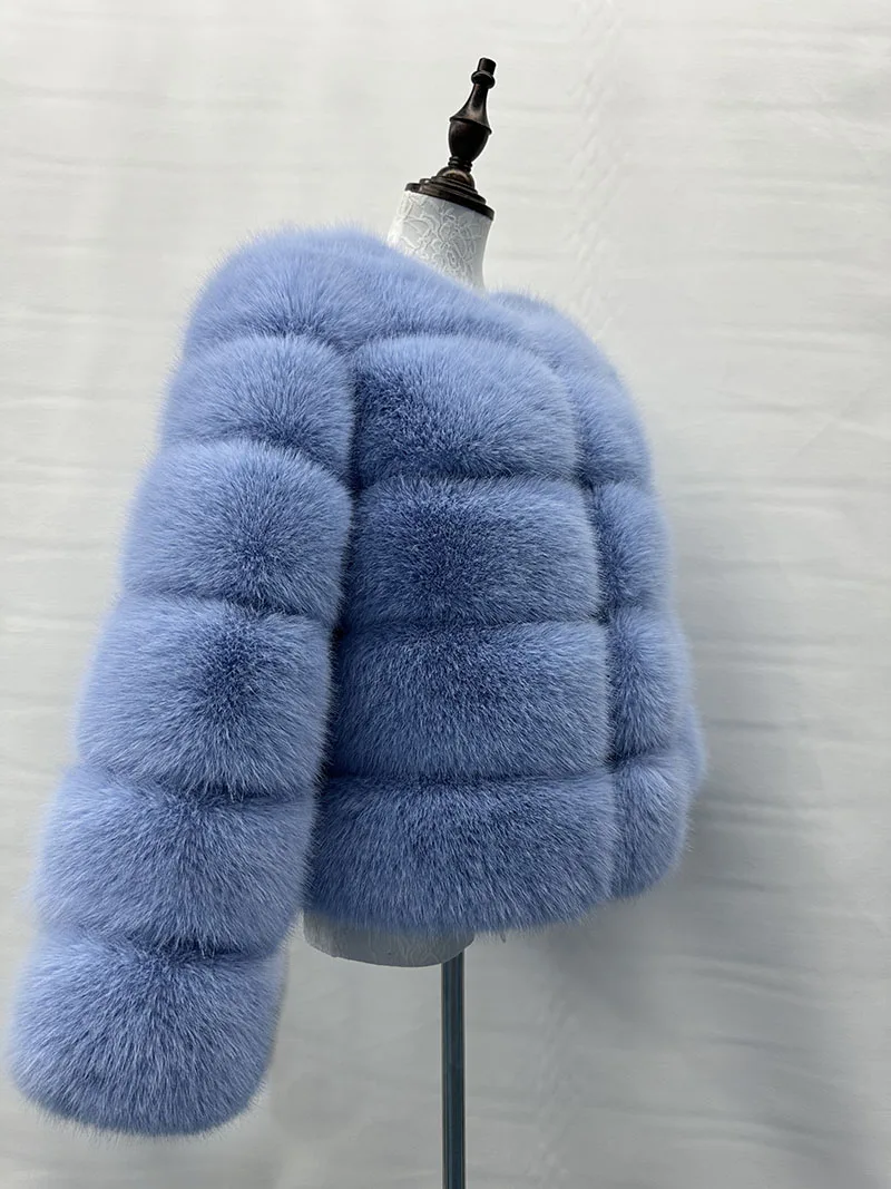 Women's Fashion faux fur coat super hot Autumn Winter women short Faux fox fur fluffy jacket high quality Ladies furry coats