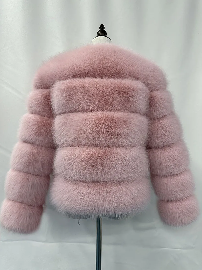 Women's Fashion faux fur coat super hot Autumn Winter women short Faux fox fur fluffy jacket high quality Ladies furry coats