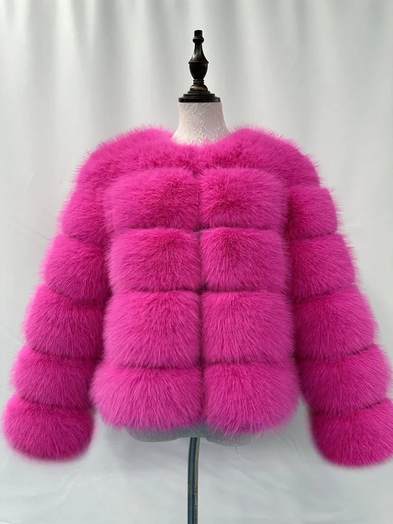 Women's Fashion faux fur coat super hot Autumn Winter women short Faux fox fur fluffy jacket high quality Ladies furry coats