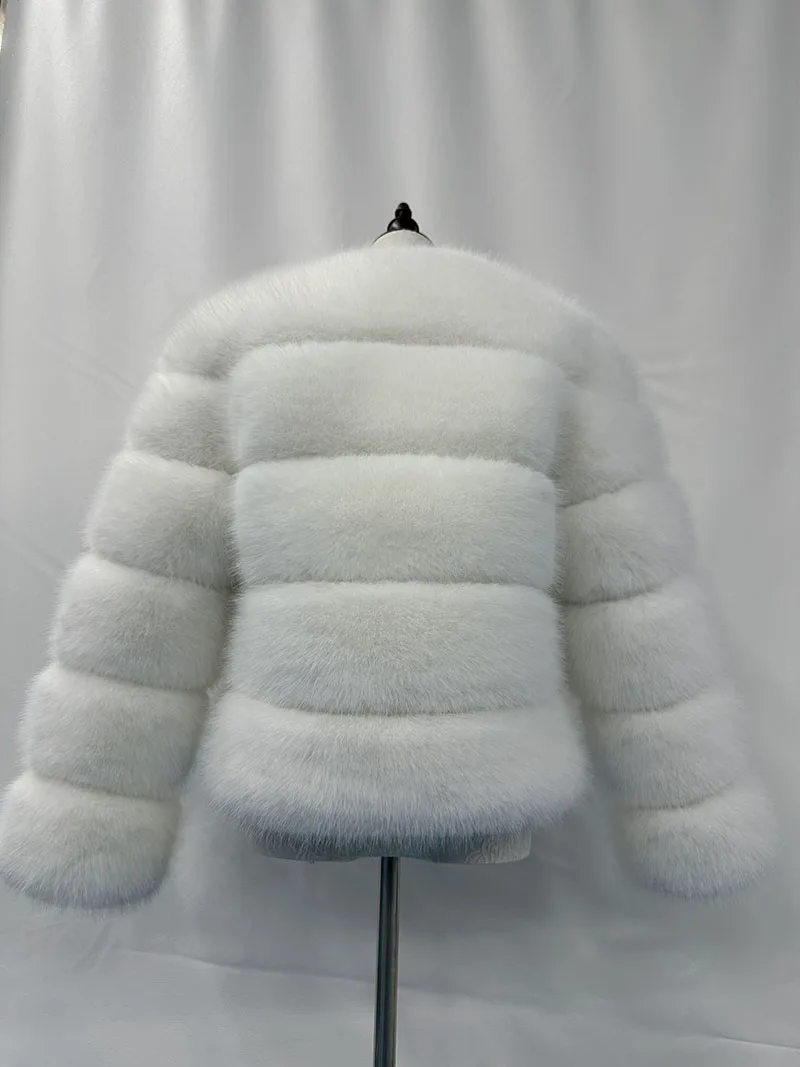 Women's Fashion faux fur coat super hot Autumn Winter women short Faux fox fur fluffy jacket high quality Ladies furry coats