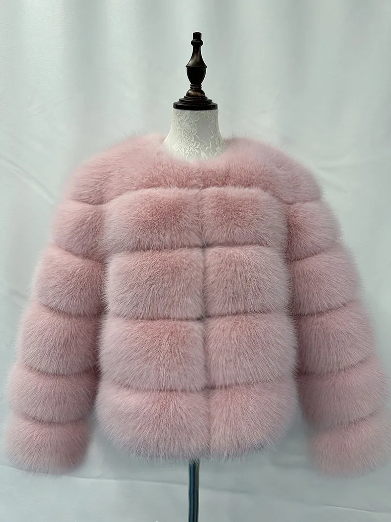 Women's Fashion faux fur coat super hot Autumn Winter women short Faux fox fur fluffy jacket high quality Ladies furry coats