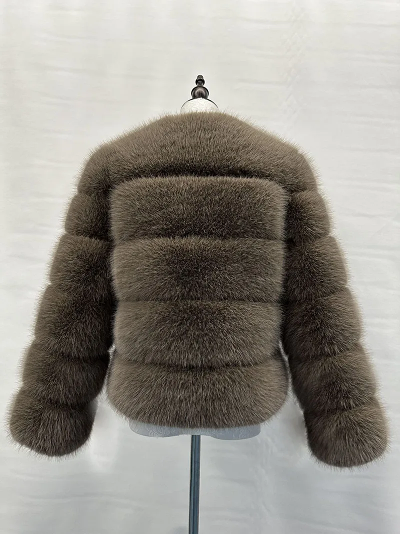 Women's Fashion faux fur coat super hot Autumn Winter women short Faux fox fur fluffy jacket high quality Ladies furry coats
