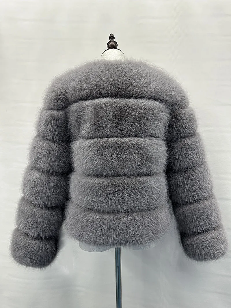 Women's Fashion faux fur coat super hot Autumn Winter women short Faux fox fur fluffy jacket high quality Ladies furry coats