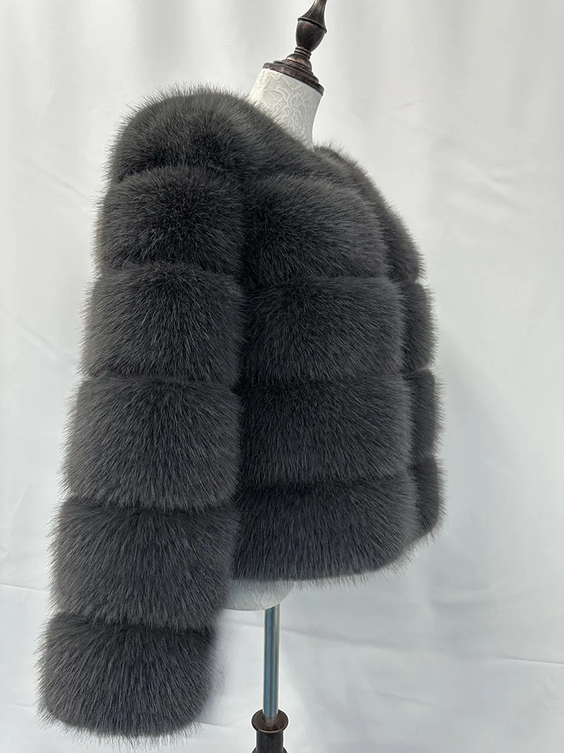 Women's Fashion faux fur coat super hot Autumn Winter women short Faux fox fur fluffy jacket high quality Ladies furry coats