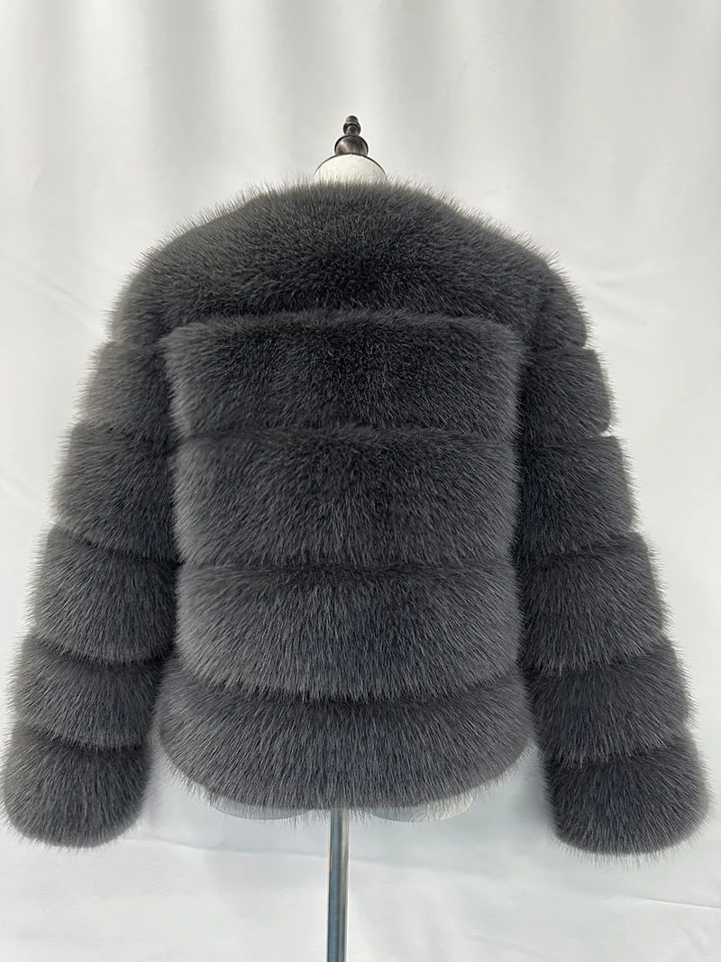 Women's Fashion faux fur coat super hot Autumn Winter women short Faux fox fur fluffy jacket high quality Ladies furry coats