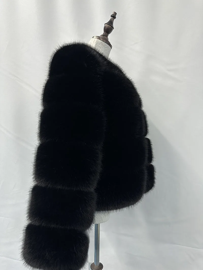 Women's Fashion faux fur coat super hot Autumn Winter women short Faux fox fur fluffy jacket high quality Ladies furry coats