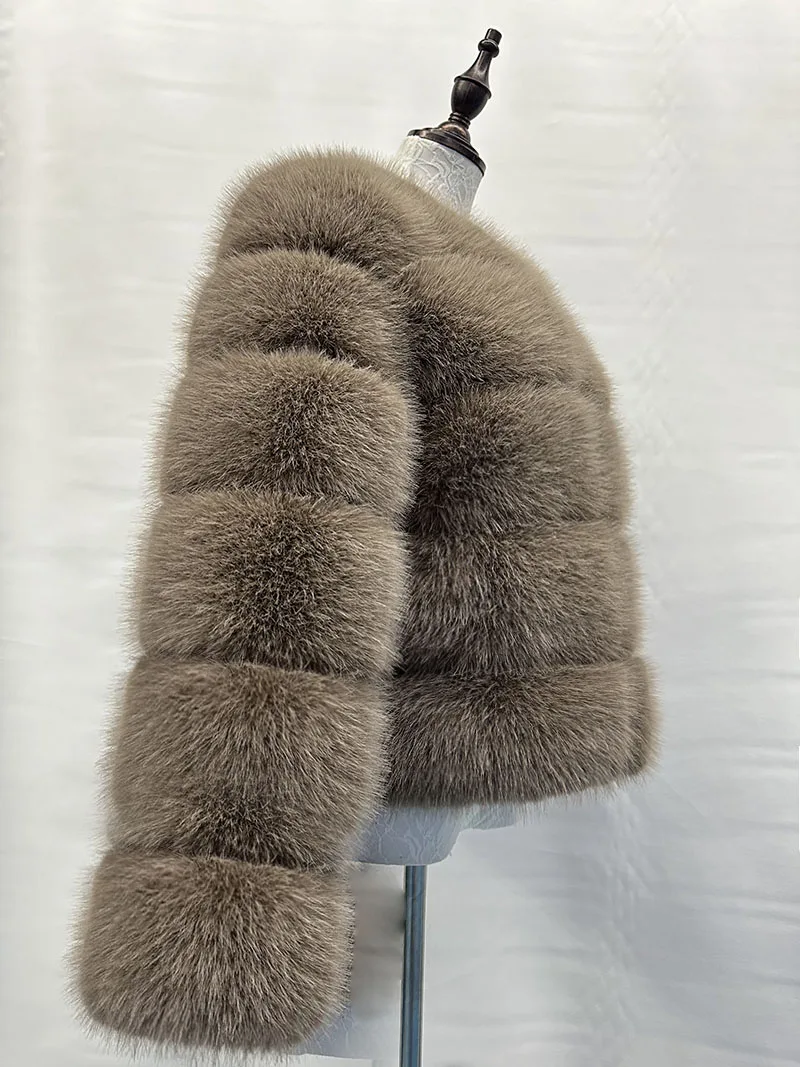 Women's Fashion faux fur coat super hot Autumn Winter women short Faux fox fur fluffy jacket high quality Ladies furry coats