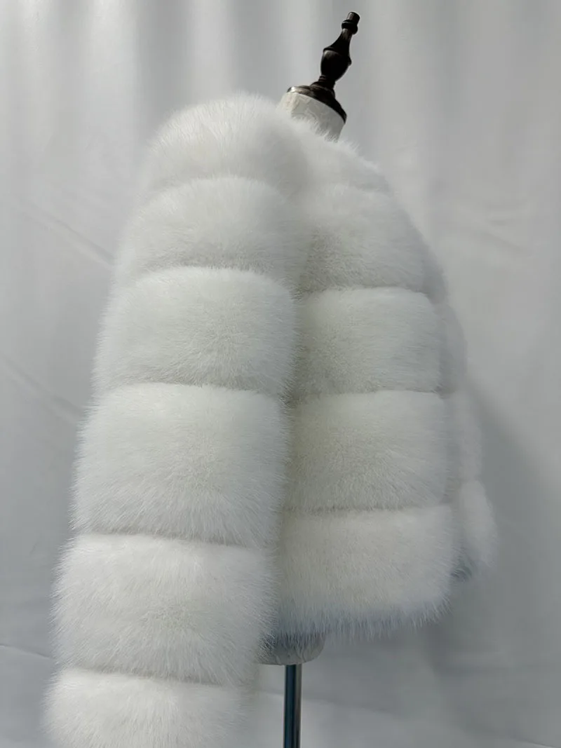Women's Fashion faux fur coat super hot Autumn Winter women short Faux fox fur fluffy jacket high quality Ladies furry coats