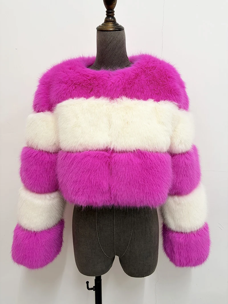 ZADORIN Customized Color Fluffy Short Faux Fur Coat Women Jackets Winter Long Sleeve Zipper Faux Fur Jacket Woman Fur Top Coats