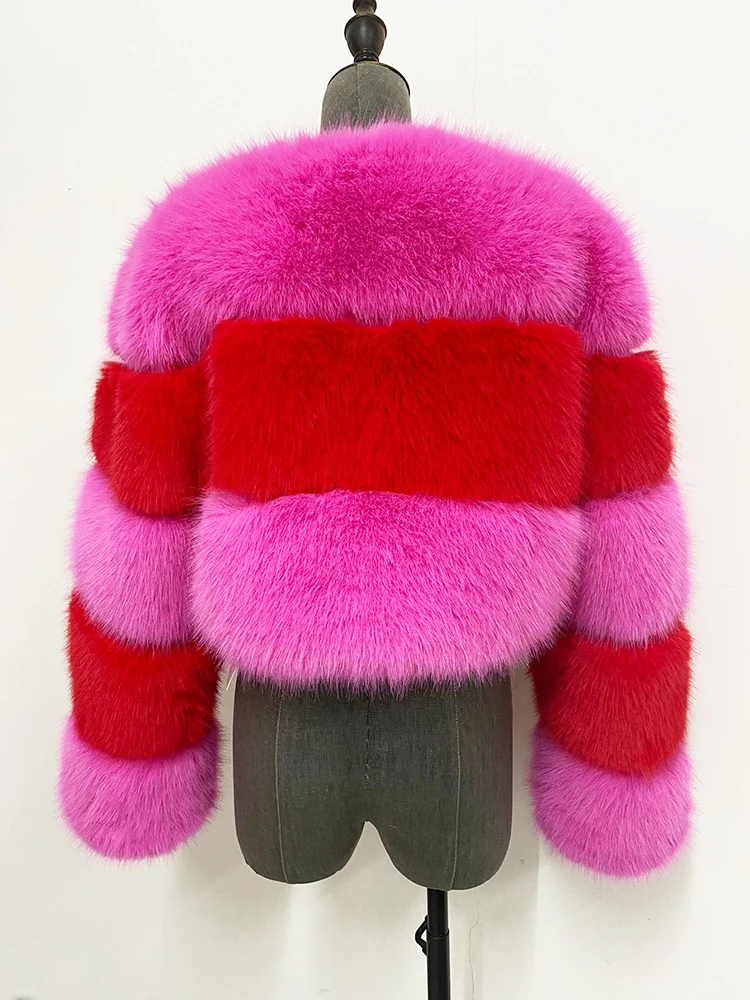 ZADORIN Customized Color Fluffy Short Faux Fur Coat Women Jackets Winter Long Sleeve Zipper Faux Fur Jacket Woman Fur Top Coats