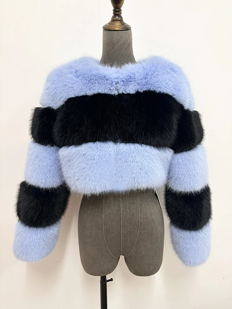 ZADORIN Customized Color Fluffy Short Faux Fur Coat Women Jackets Winter Long Sleeve Zipper Faux Fur Jacket Woman Fur Top Coats