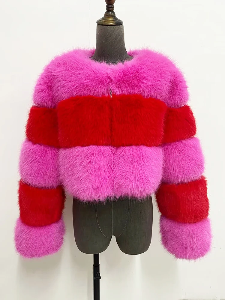 ZADORIN Customized Color Fluffy Short Faux Fur Coat Women Jackets Winter Long Sleeve Zipper Faux Fur Jacket Woman Fur Top Coats