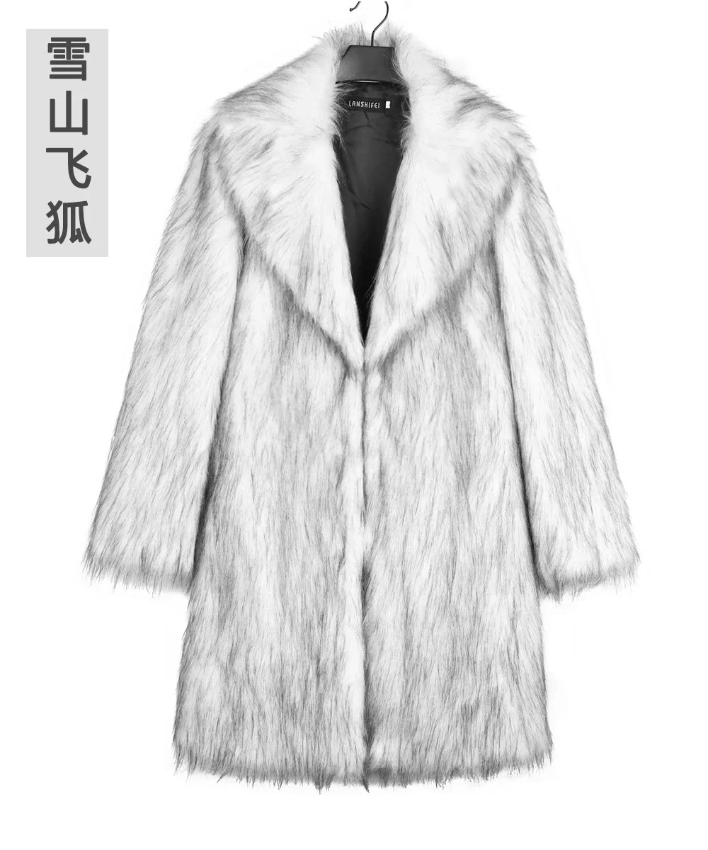 Women's Warm Faux Fox Fur Long Coat Winter Jackets Leisure Long Jacket Windbreaker Women Thick Fluffy Luxury Bontjas Outerwear