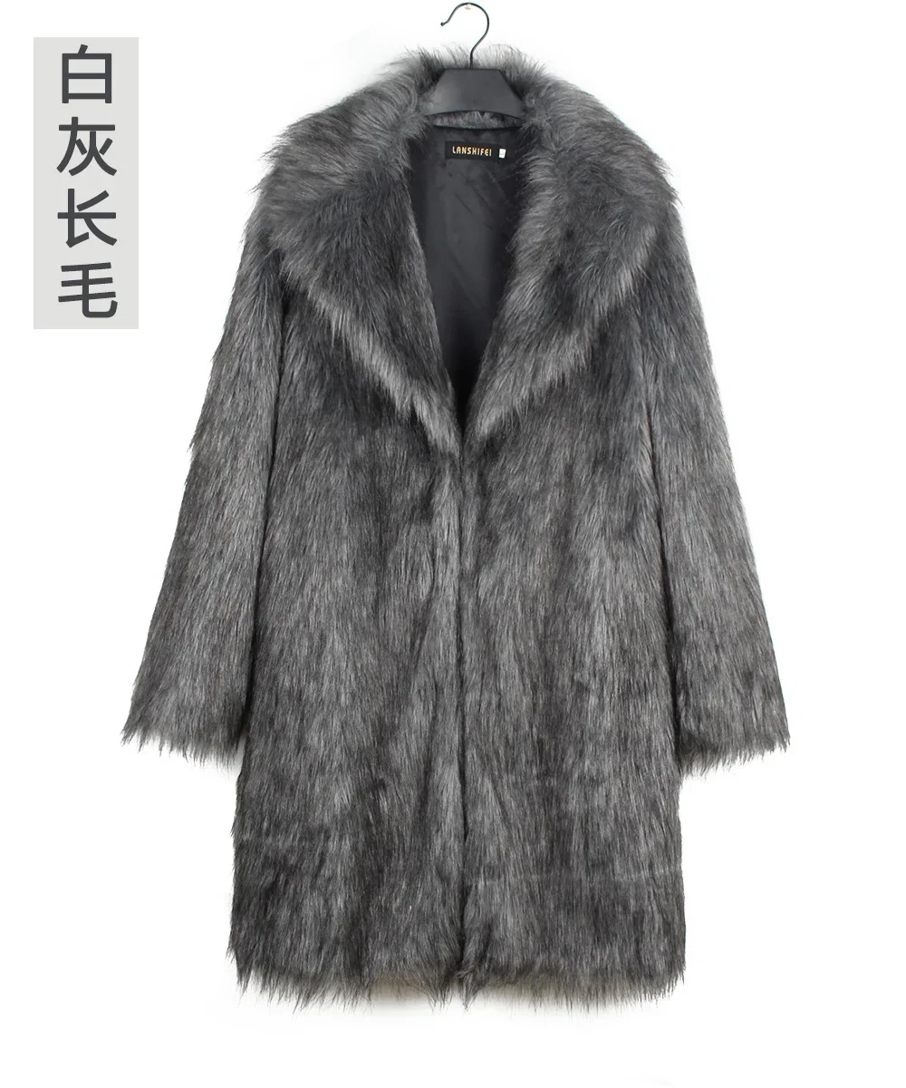 Women's Warm Faux Fox Fur Long Coat Winter Jackets Leisure Long Jacket Windbreaker Women Thick Fluffy Luxury Bontjas Outerwear