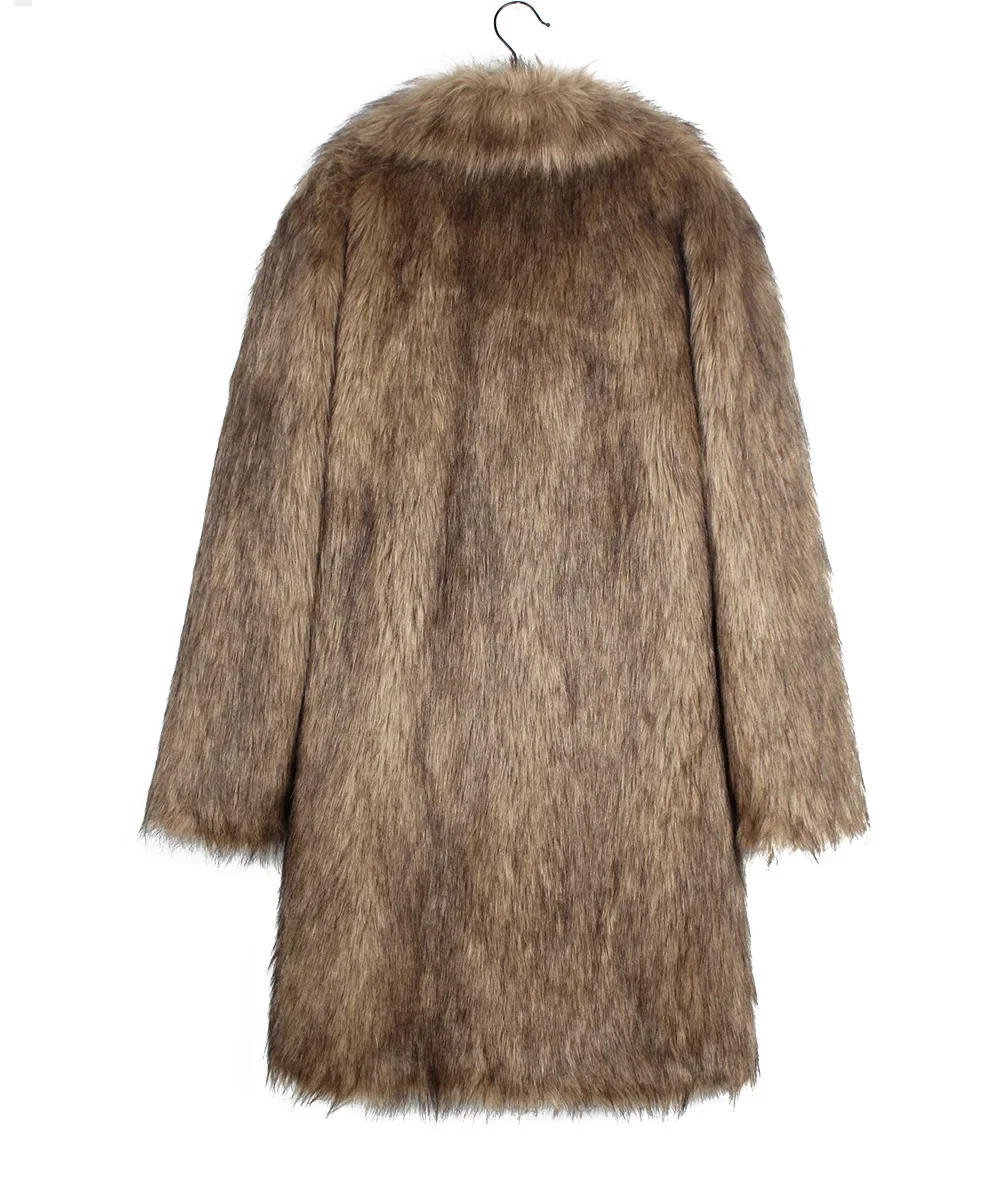 Women's Warm Faux Fox Fur Long Coat Winter Jackets Leisure Long Jacket Windbreaker Women Thick Fluffy Luxury Bontjas Outerwear