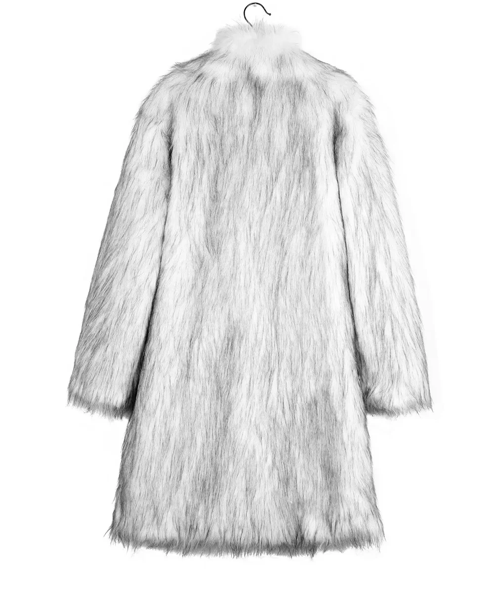 Women's Warm Faux Fox Fur Long Coat Winter Jackets Leisure Long Jacket Windbreaker Women Thick Fluffy Luxury Bontjas Outerwear