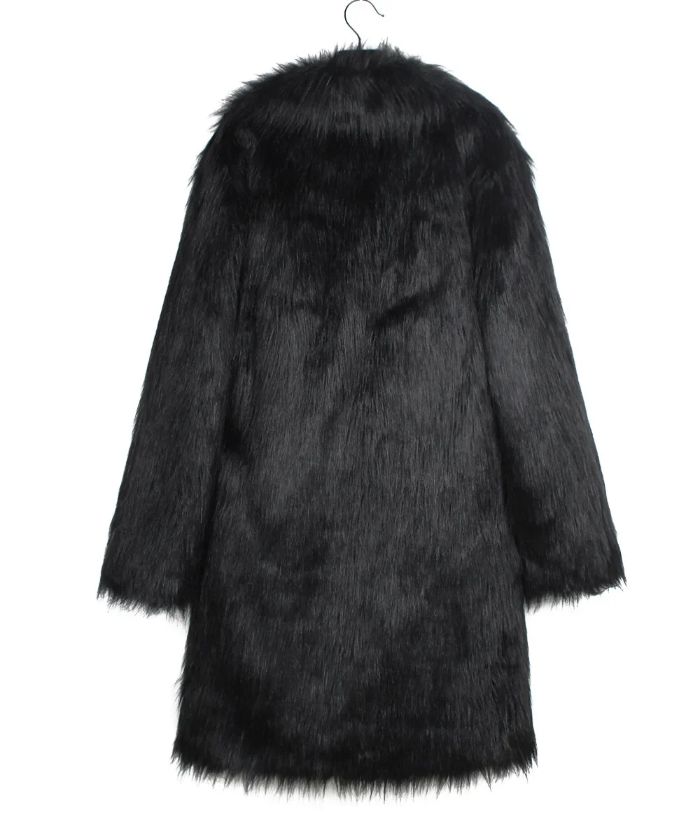 Women's Warm Faux Fox Fur Long Coat Winter Jackets Leisure Long Jacket Windbreaker Women Thick Fluffy Luxury Bontjas Outerwear