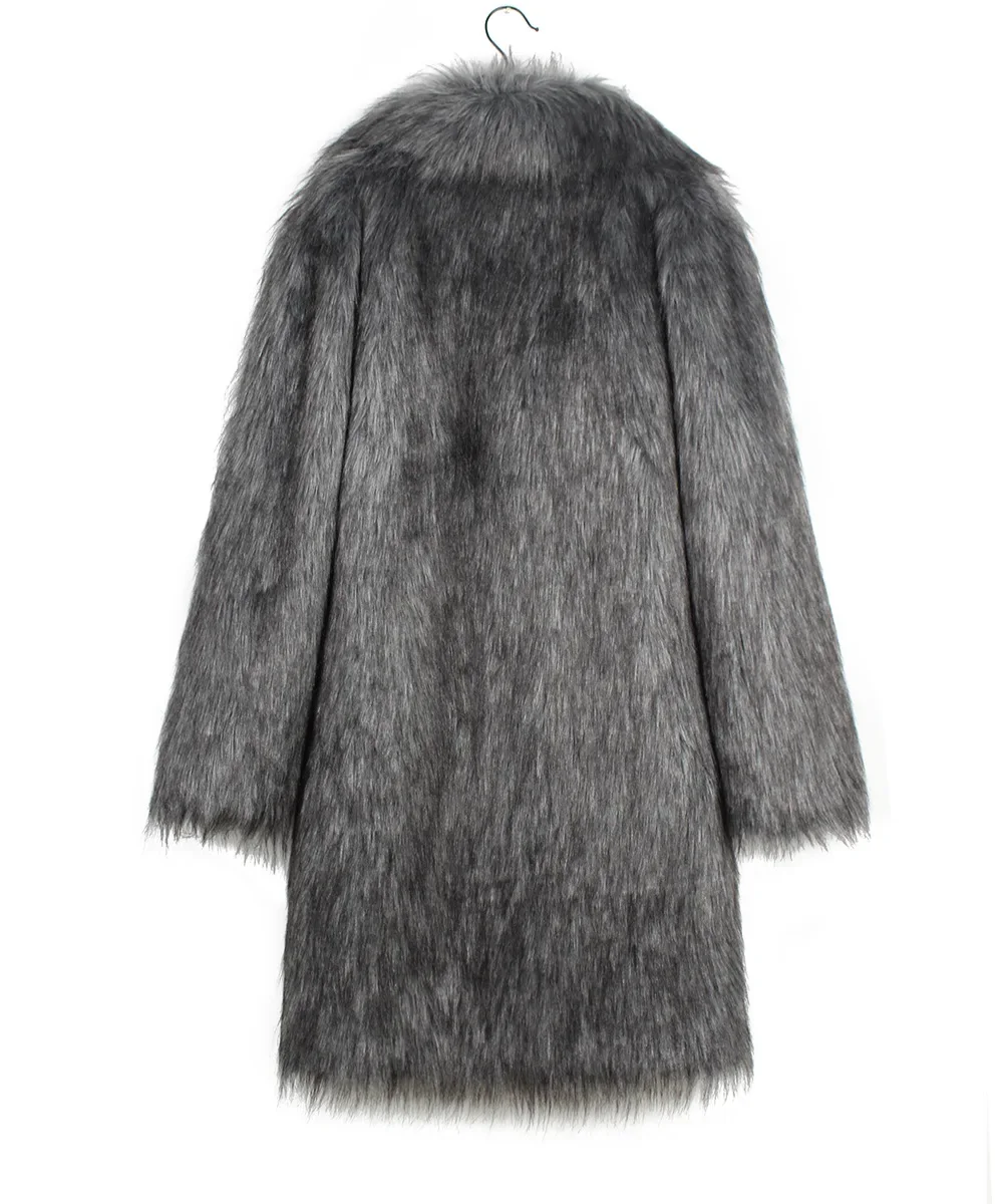 Women's Warm Faux Fox Fur Long Coat Winter Jackets Leisure Long Jacket Windbreaker Women Thick Fluffy Luxury Bontjas Outerwear