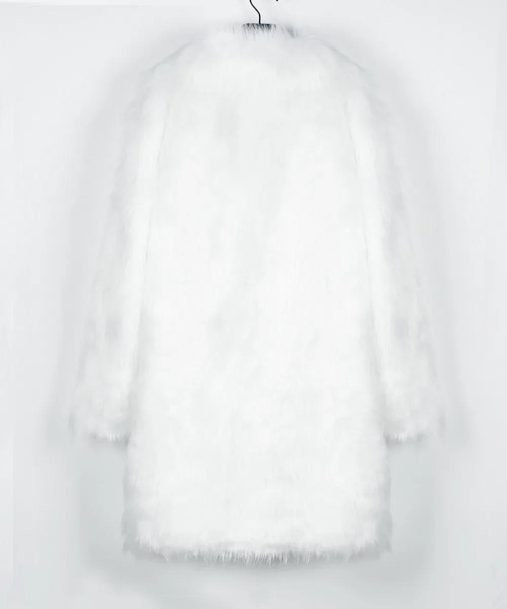Women's Warm Faux Fox Fur Long Coat Winter Jackets Leisure Long Jacket Windbreaker Women Thick Fluffy Luxury Bontjas Outerwear