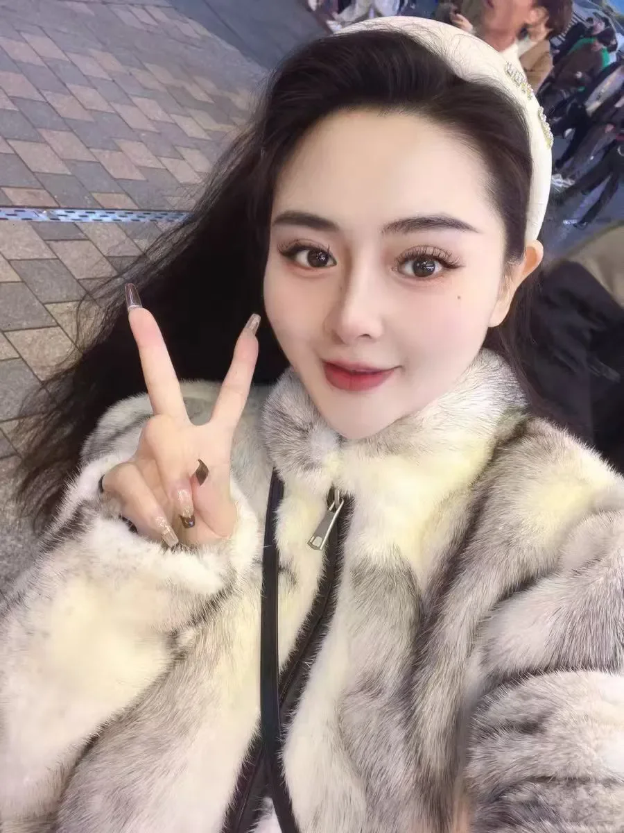 Faux Mink Fur Coat for Women,Short Jackets,O-Neck Overcoat,Female Clothes,High-Quality,England Style,Autumn,Winter,New