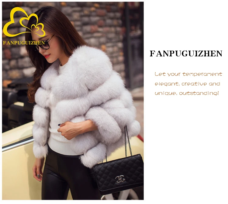 FANPUGUIZHEN Women Coats Autumn Winter New Fashion Pink Faux Fur Coat Elegant Thick Warm Outerwear Fake Fur Woman Jackets