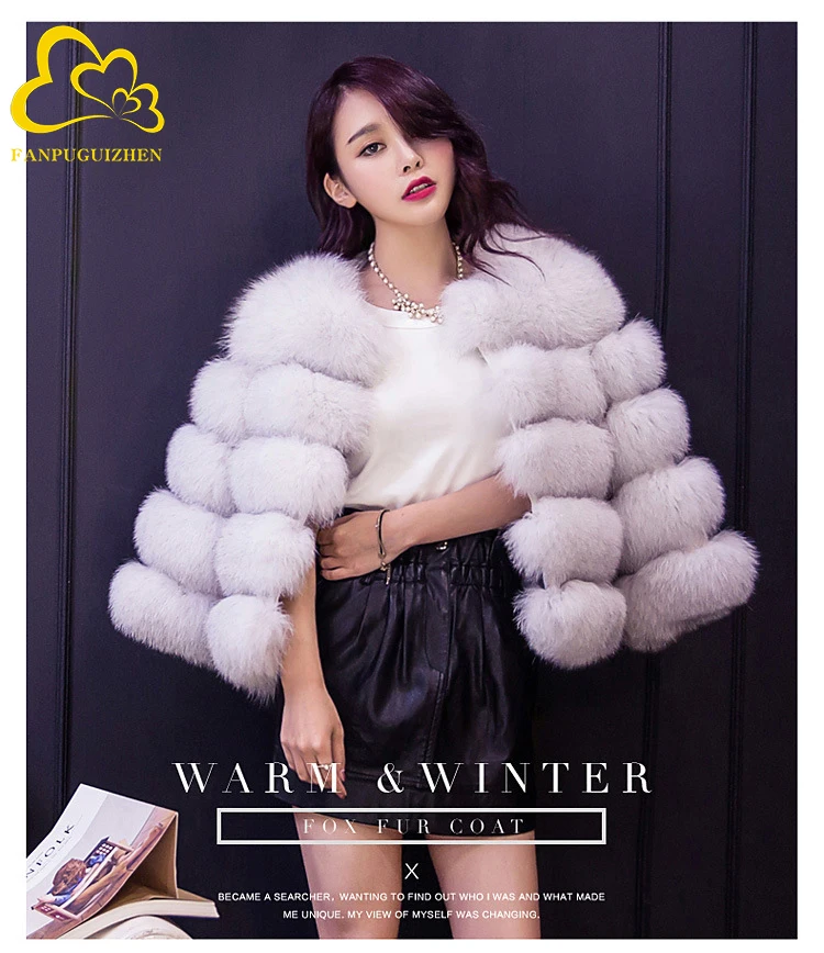 FANPUGUIZHEN Women Coats Autumn Winter New Fashion Pink Faux Fur Coat Elegant Thick Warm Outerwear Fake Fur Woman Jackets