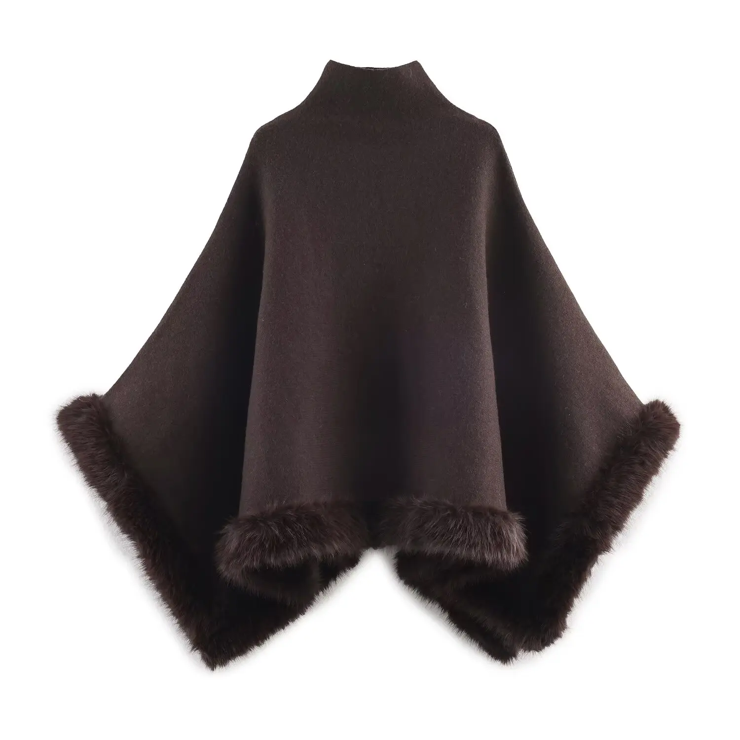 Fashion Winter Warm Plush Shawl Thicken Coat Cardigan Cape Cloak Outer Faux Fur Winter Warm Plush Shawl Thicken Coat 2026 New