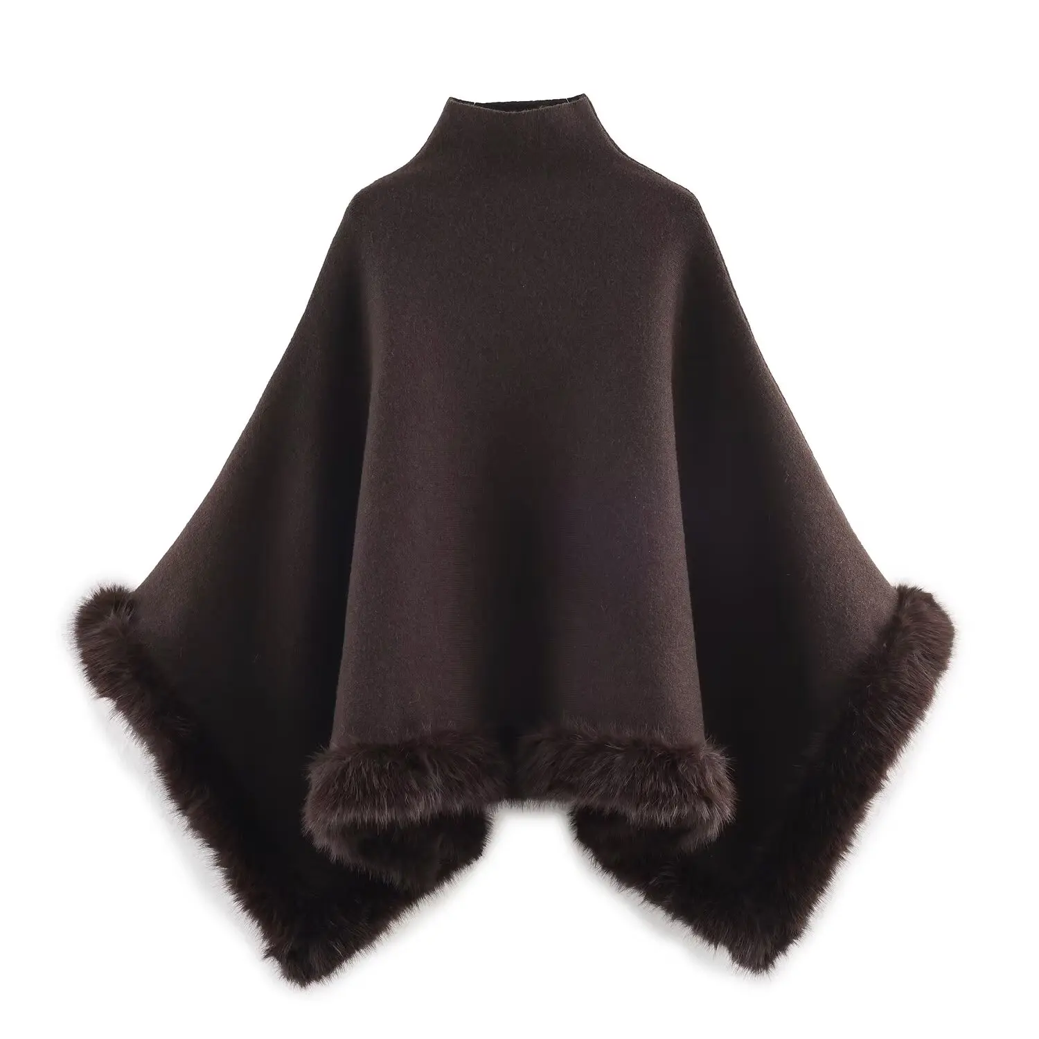 Fashion Winter Warm Plush Shawl Thicken Coat Cardigan Cape Cloak Outer Faux Fur Winter Warm Plush Shawl Thicken Coat 2026 New