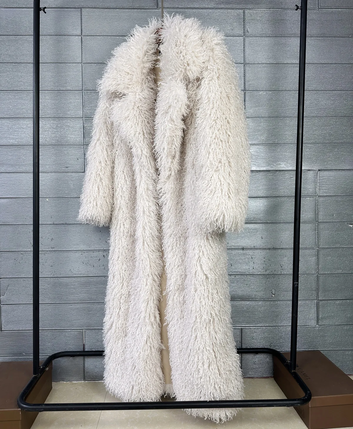 LANMREM Colorful Women's Furry Coat Rose Pink Faux Fur Coat Suit Collar Autumn Winter Thick Cardigan Long Overcoat Chic 2DB5859