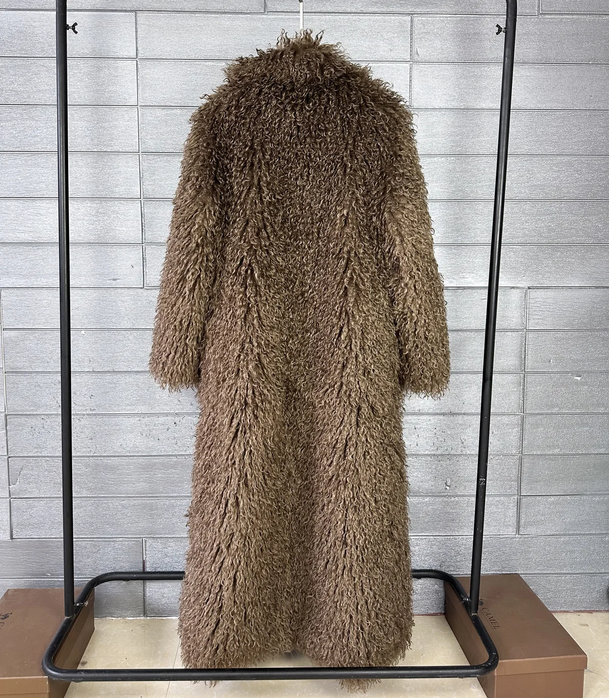 LANMREM Colorful Women's Furry Coat Rose Pink Faux Fur Coat Suit Collar Autumn Winter Thick Cardigan Long Overcoat Chic 2DB5859