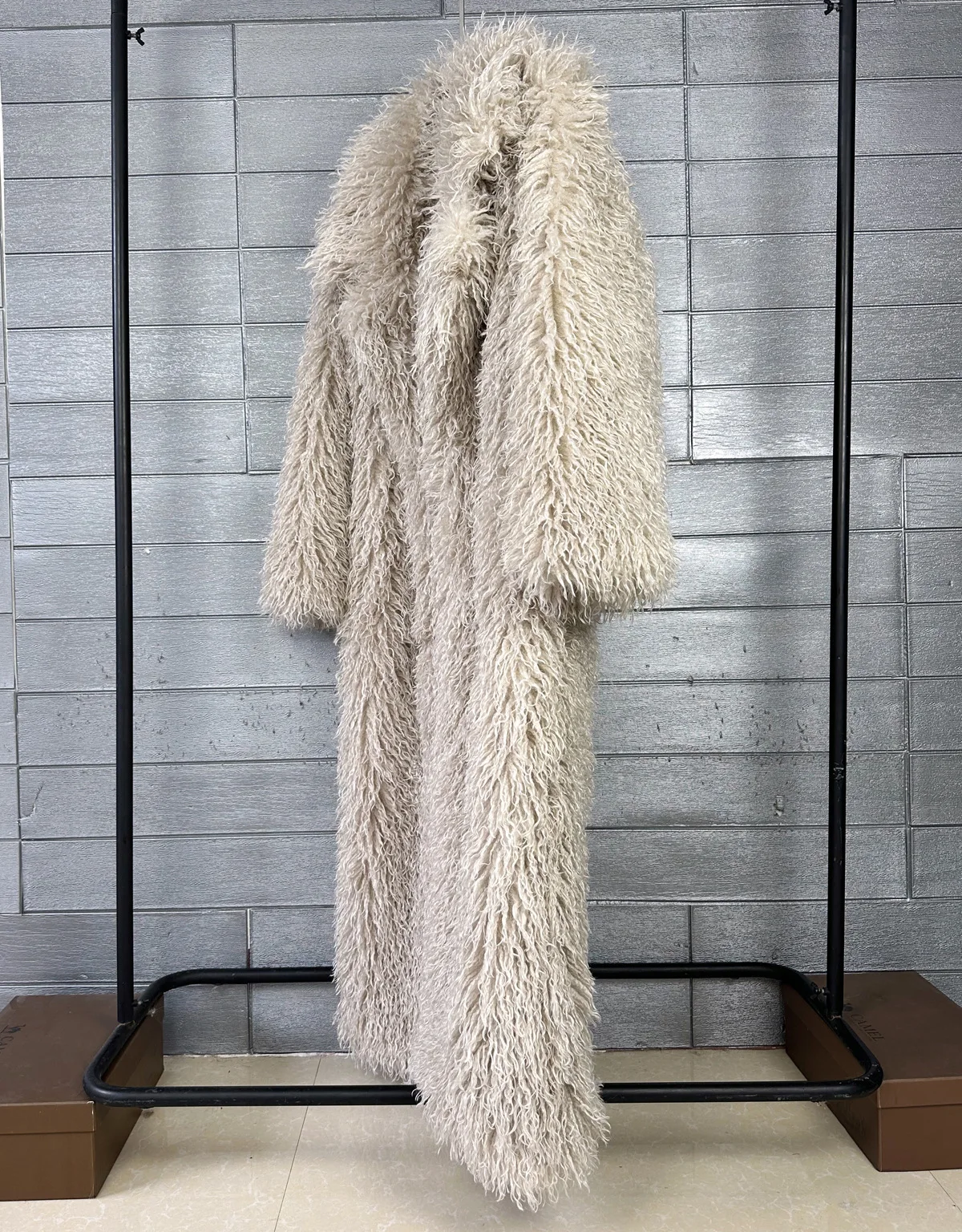 LANMREM Colorful Women's Furry Coat Rose Pink Faux Fur Coat Suit Collar Autumn Winter Thick Cardigan Long Overcoat Chic 2DB5859