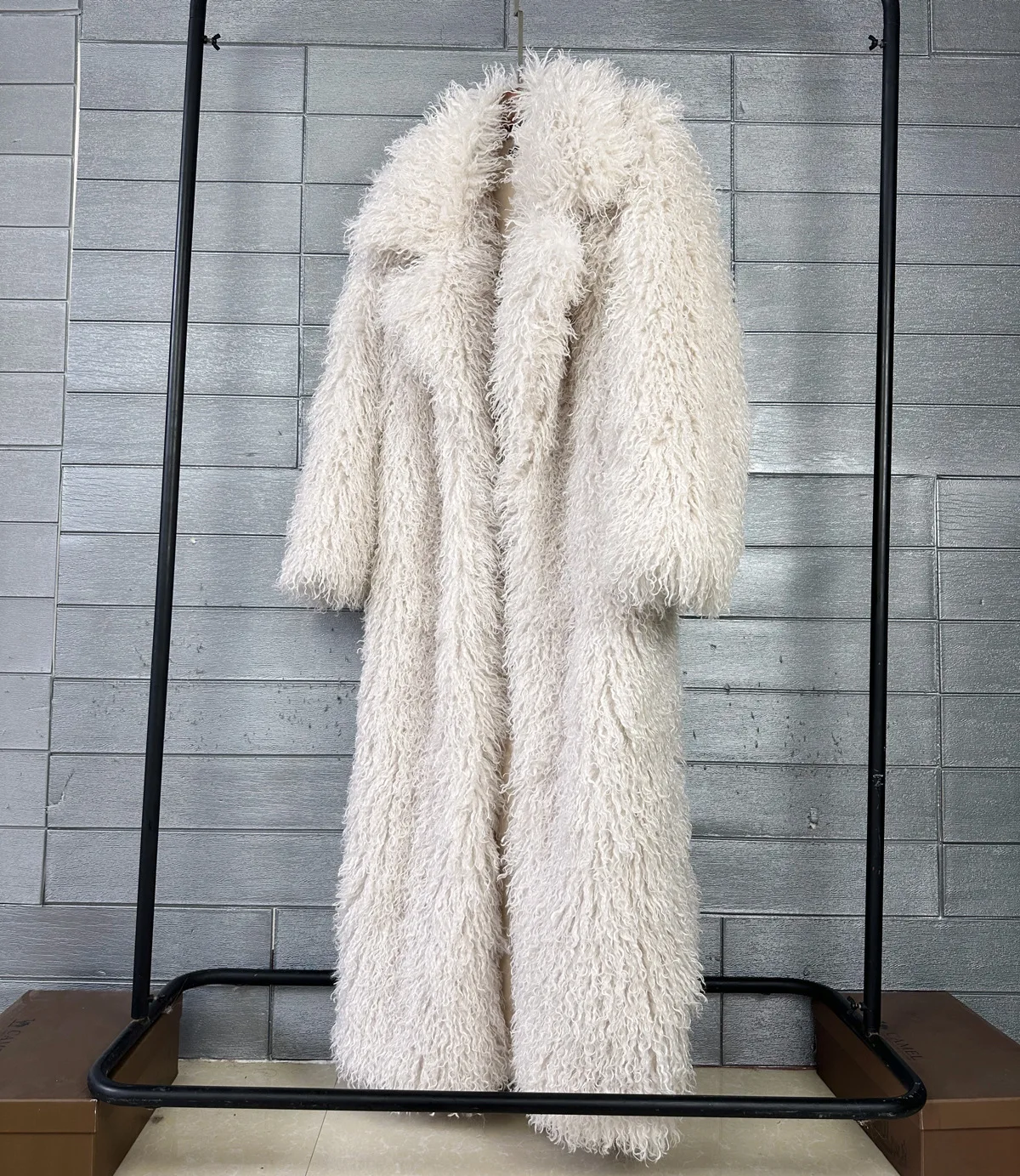 LANMREM Colorful Women's Furry Coat Rose Pink Faux Fur Coat Suit Collar Autumn Winter Thick Cardigan Long Overcoat Chic 2DB5859