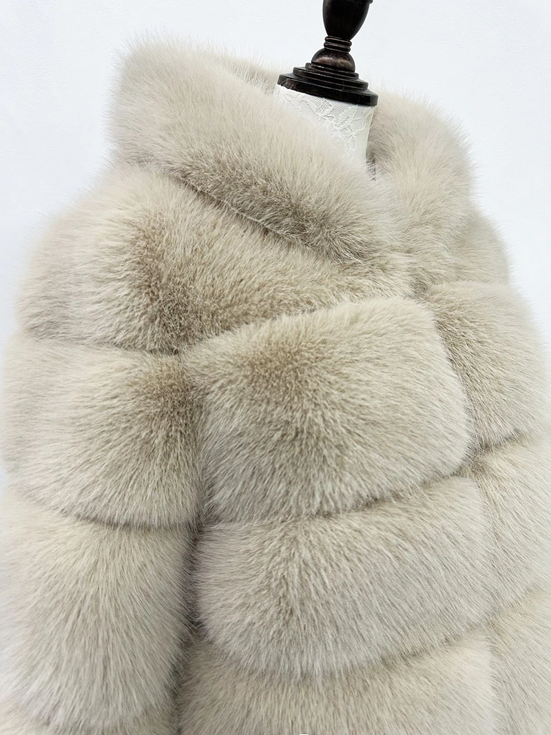 ZADORIN Winter Thick Warm Fluffy Faux Fur Coat Women Furry Hooded Long Sleeve Faux Fur Jacket Luxury Fur Coats Female Outerwears