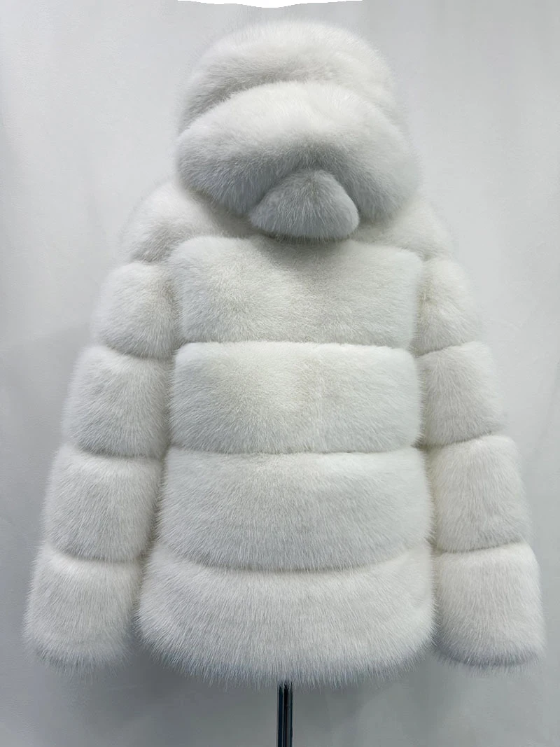 ZADORIN Winter Thick Warm Fluffy Faux Fur Coat Women Furry Hooded Long Sleeve Faux Fur Jacket Luxury Fur Coats Female Outerwears