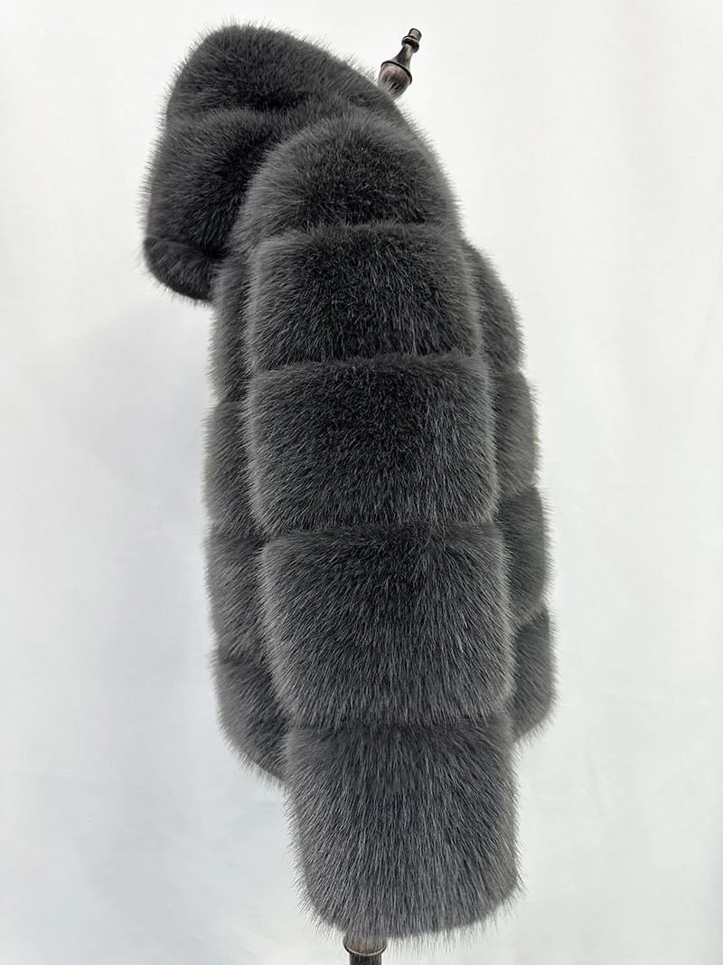 ZADORIN Winter Thick Warm Fluffy Faux Fur Coat Women Furry Hooded Long Sleeve Faux Fur Jacket Luxury Fur Coats Female Outerwears