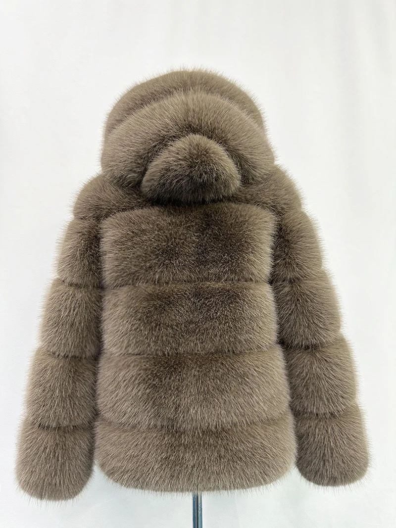 ZADORIN Winter Thick Warm Fluffy Faux Fur Coat Women Furry Hooded Long Sleeve Faux Fur Jacket Luxury Fur Coats Female Outerwears