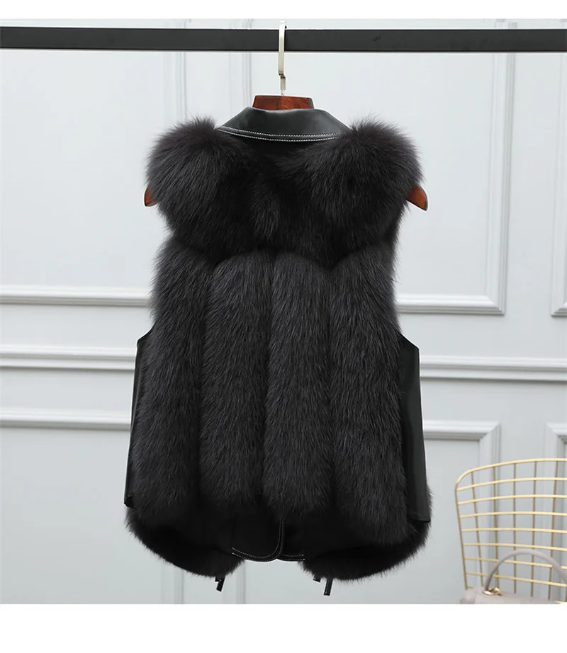 High Quality Imitation Fox Fur Vest Jacket Women Fur Vest Jacket 2026 Winter Waistcoat Short Fur Vest Female Vestcoat Sleeveless