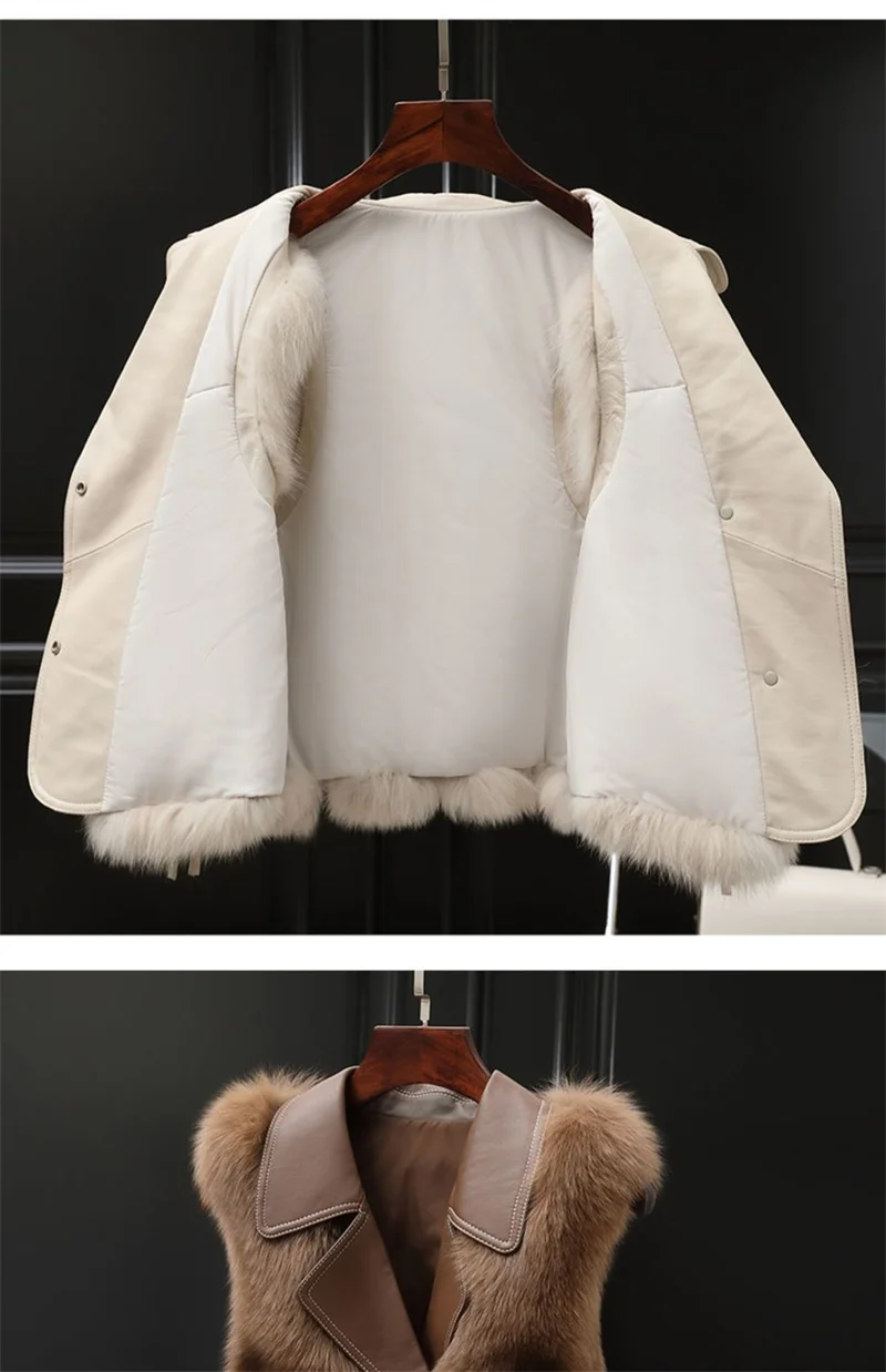 High Quality Imitation Fox Fur Vest Jacket Women Fur Vest Jacket 2026 Winter Waistcoat Short Fur Vest Female Vestcoat Sleeveless