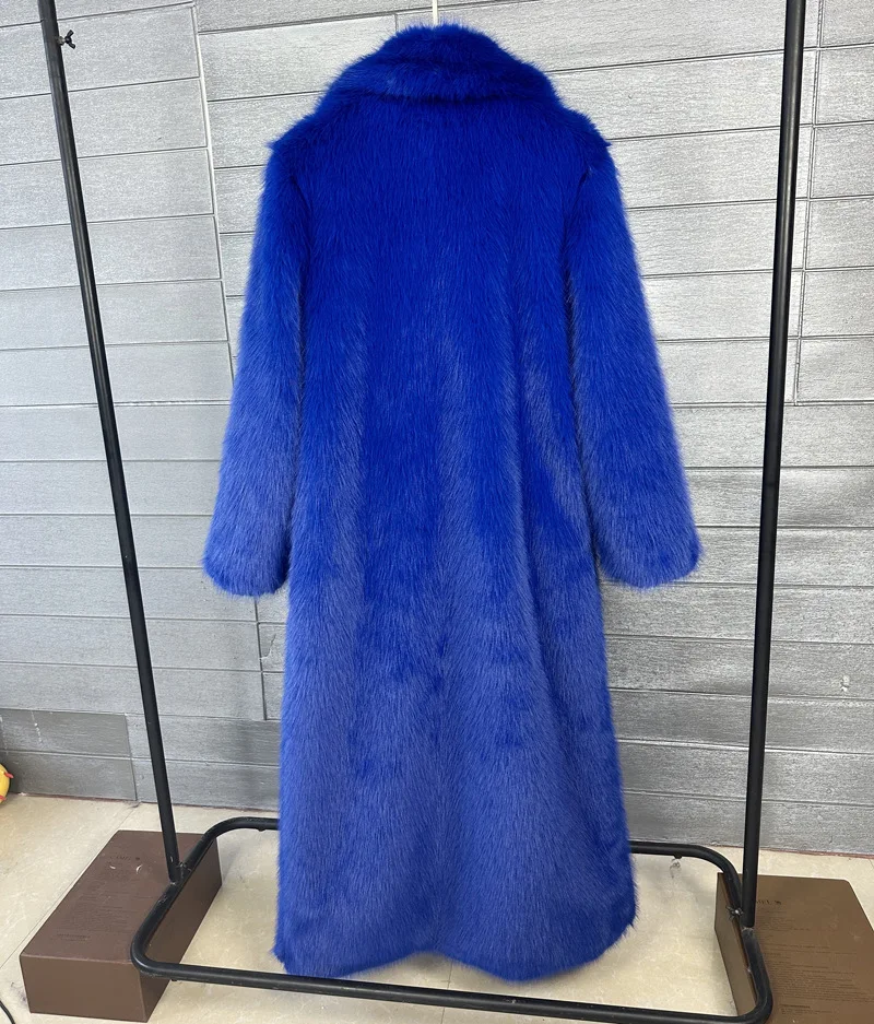 Overcoat Fur & Faux Fur 2026 New Fashion High Quality Women's Fur Coat Winter Season Style Lapel Thick Imitation Fur Women H320