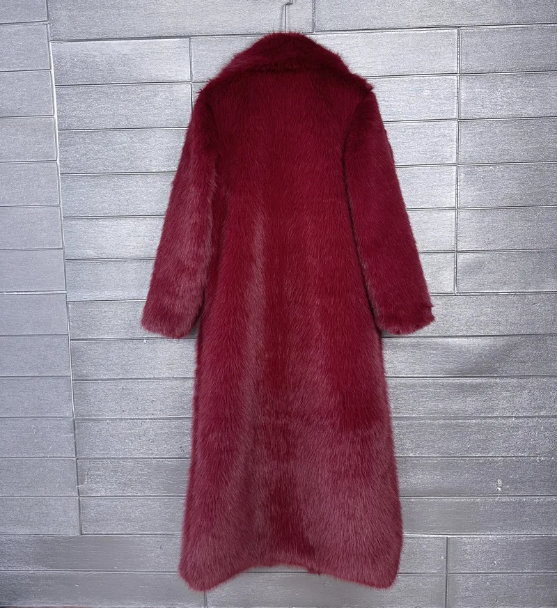 Overcoat Fur & Faux Fur 2026 New Fashion High Quality Women's Fur Coat Winter Season Style Lapel Thick Imitation Fur Women H320