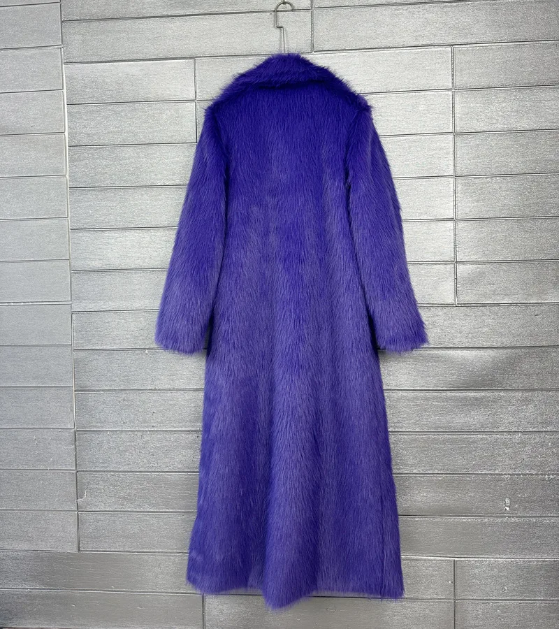 Overcoat Fur & Faux Fur 2026 New Fashion High Quality Women's Fur Coat Winter Season Style Lapel Thick Imitation Fur Women H320