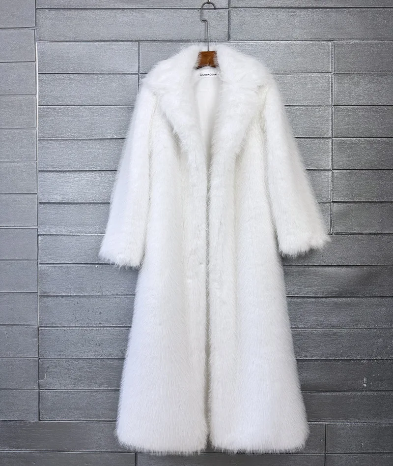 Overcoat Fur & Faux Fur 2026 New Fashion High Quality Women's Fur Coat Winter Season Style Lapel Thick Imitation Fur Women H320