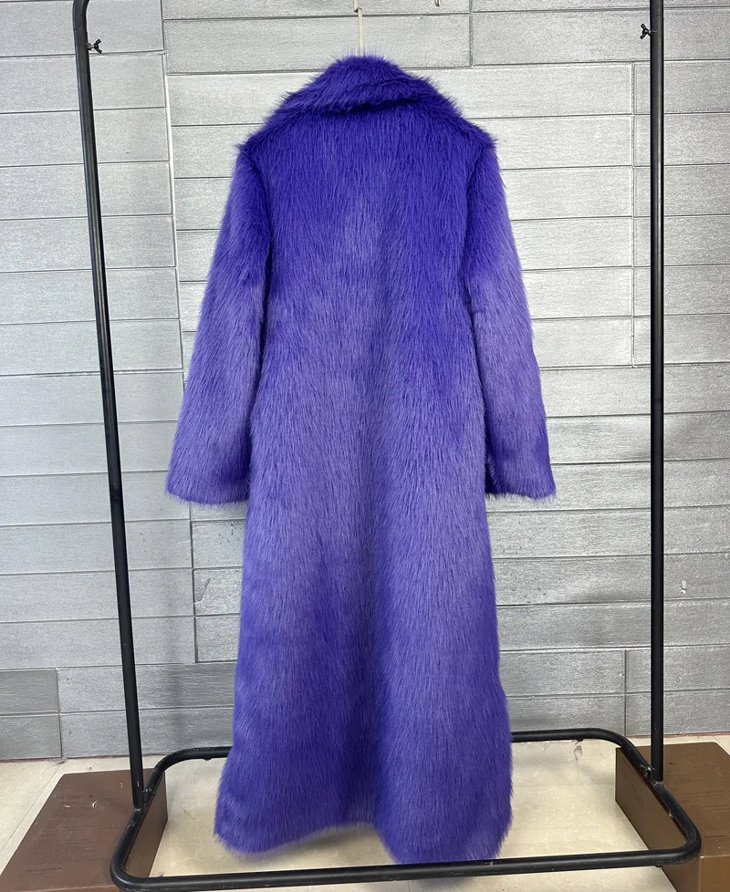 Overcoat Fur & Faux Fur 2026 New Fashion High Quality Women's Fur Coat Winter Season Style Lapel Thick Imitation Fur Women H320