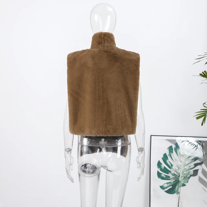Elegant Luxury Thicken Brown Faux Fur Coats Women Loose Lapel Long Sleeve Furry Coats 2025 Winter Lady Warm Chic Outwear New